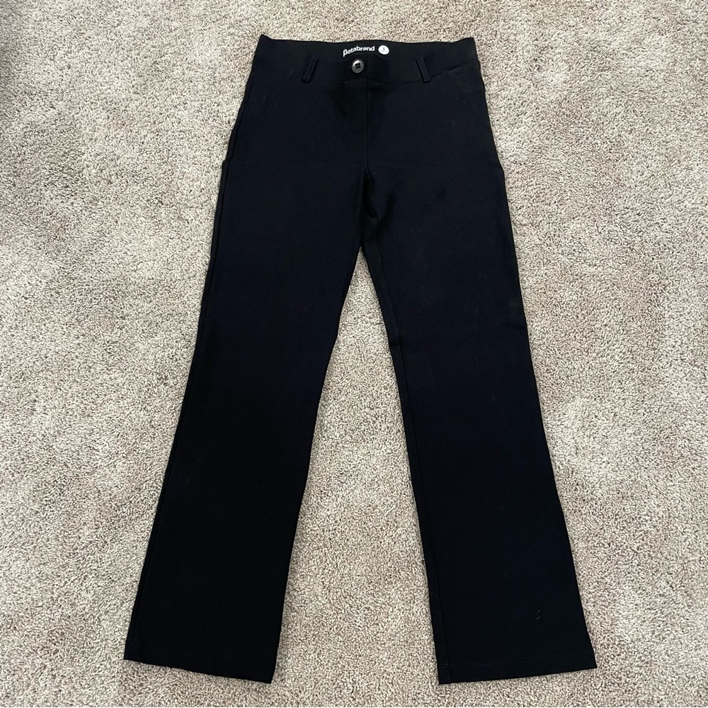 Betabrand Black Slip On Dress Pants